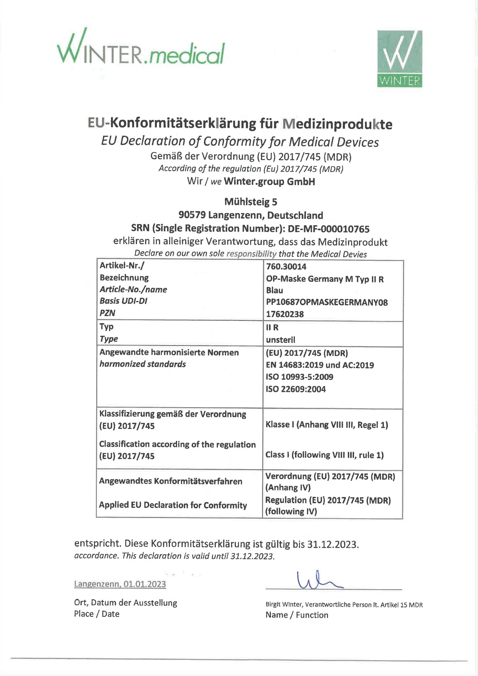 Medizinische Einweg OP-Masken 50 Stk. - Bunt