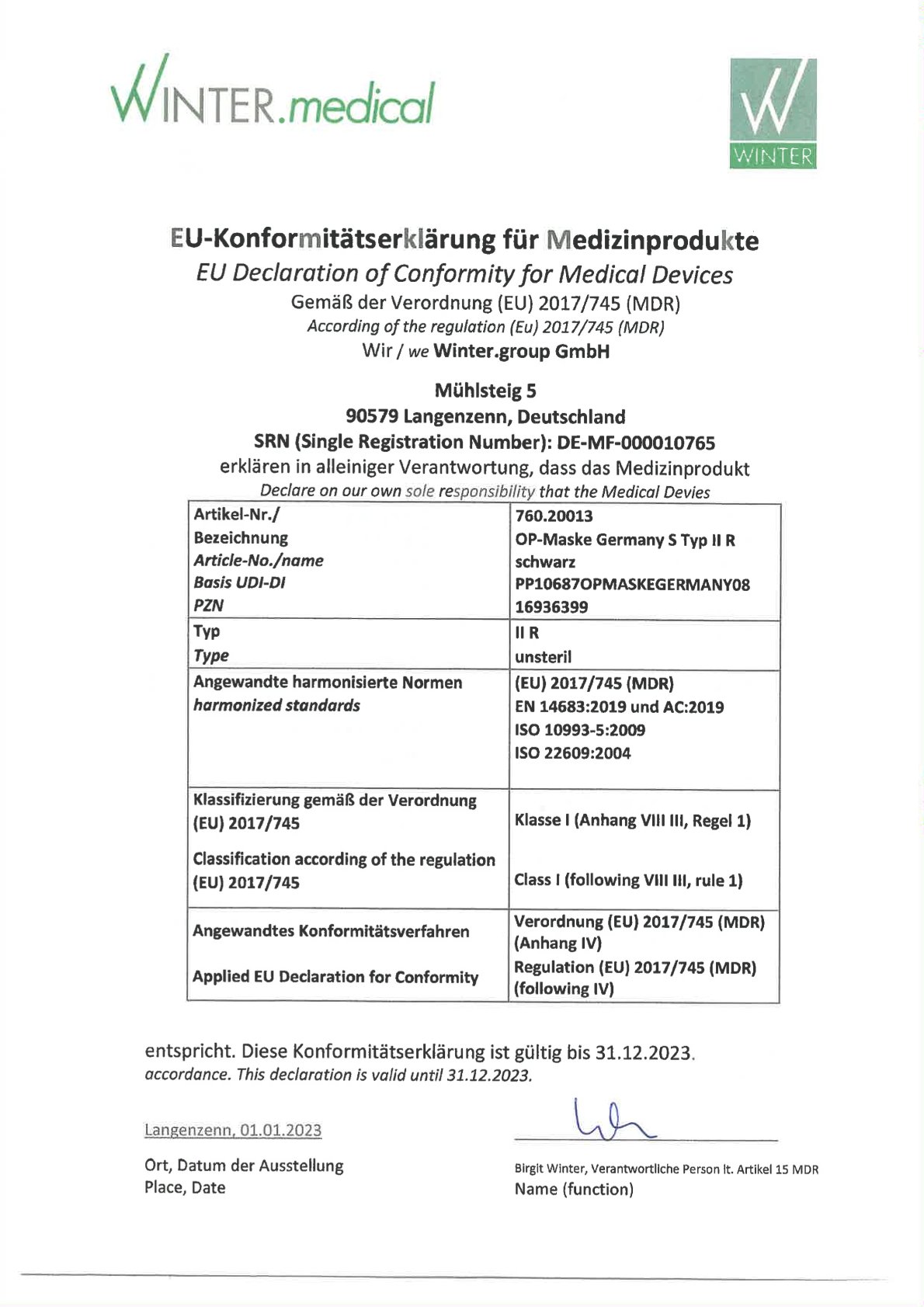 Medizinische Einweg OP-Masken 50 Stk. - Schwarz/Weiß