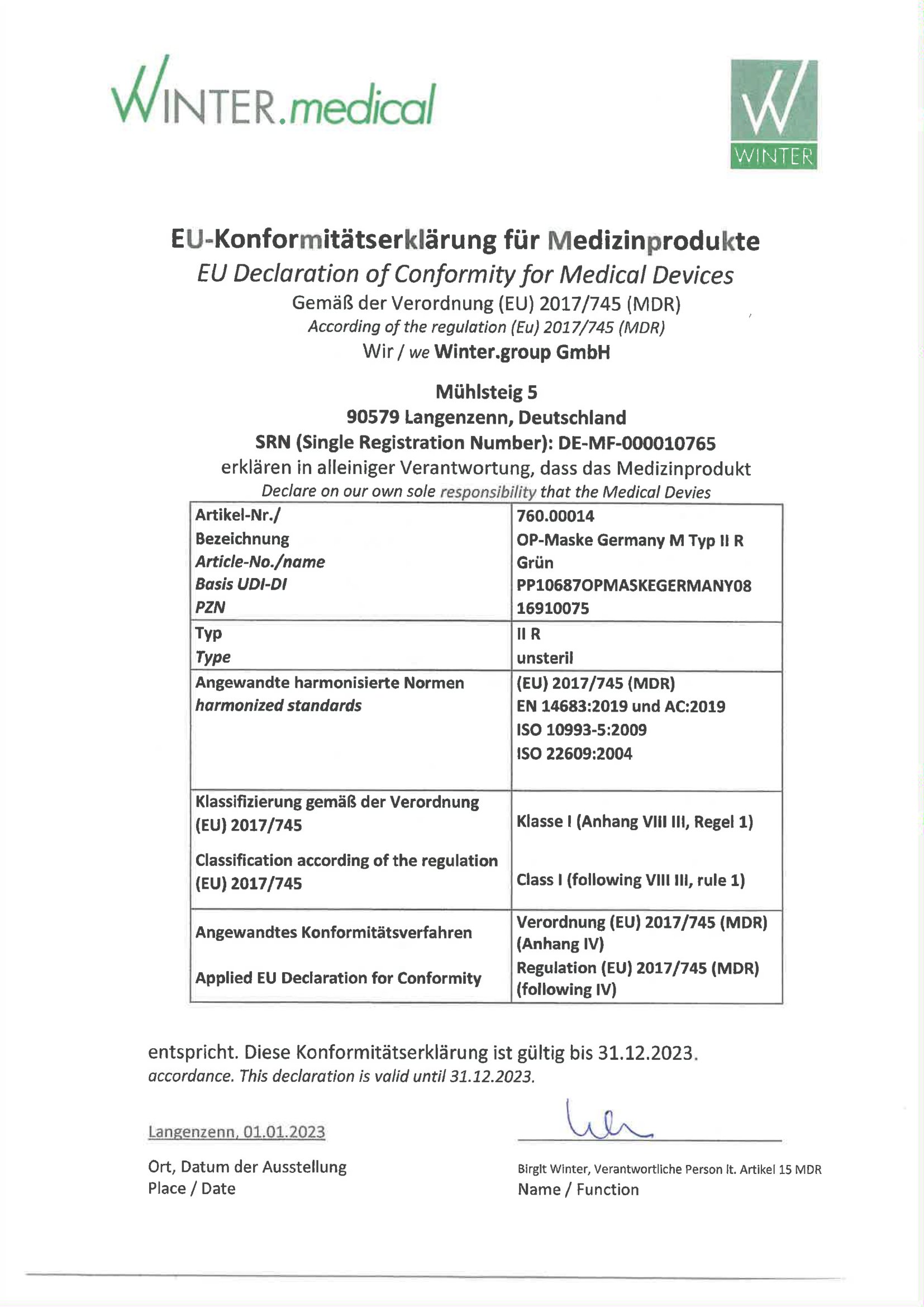 Medizinische Einweg OP-Masken 50 Stk. - Bunt